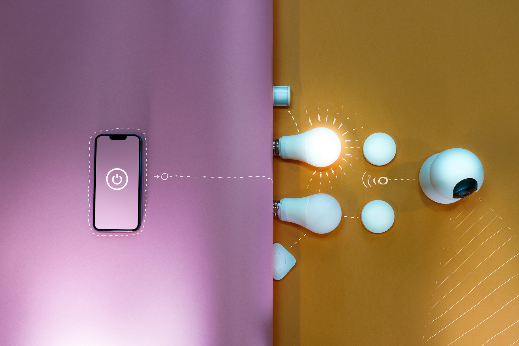 Smart lighting controls and building automation case