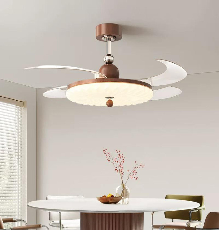 THC-107 ceiling light Walnut/Milk White
