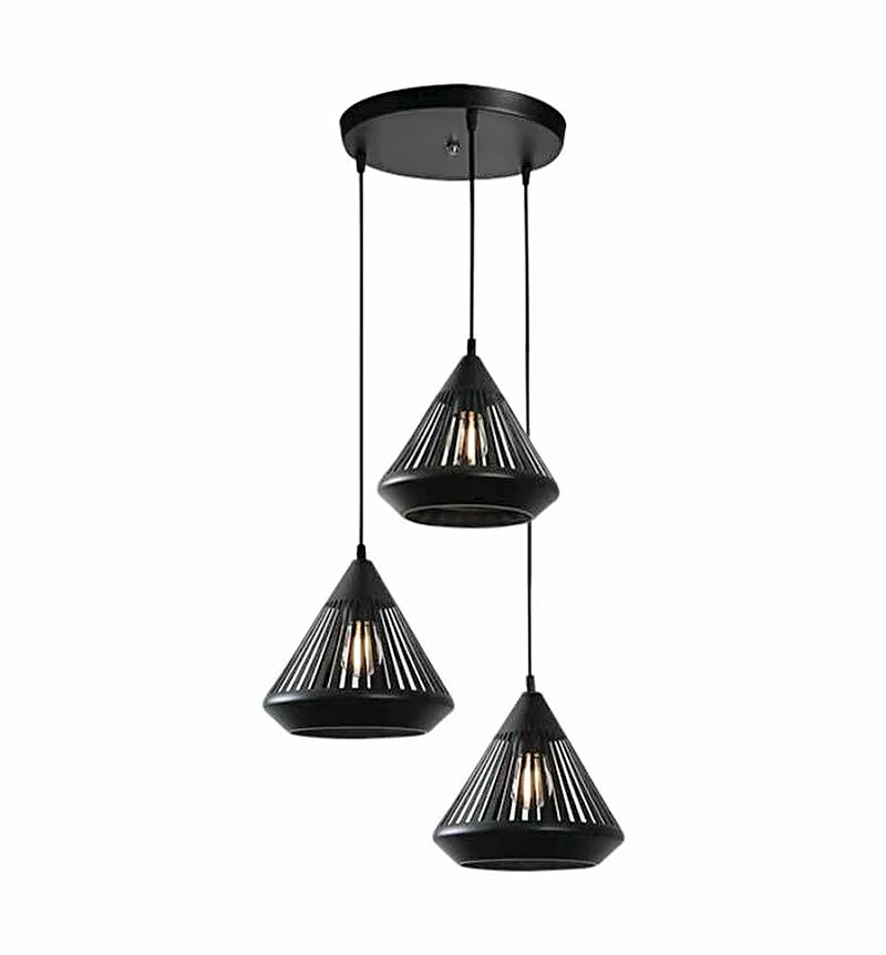 THVP-102 Industrial Cage Pendant Black/Brass