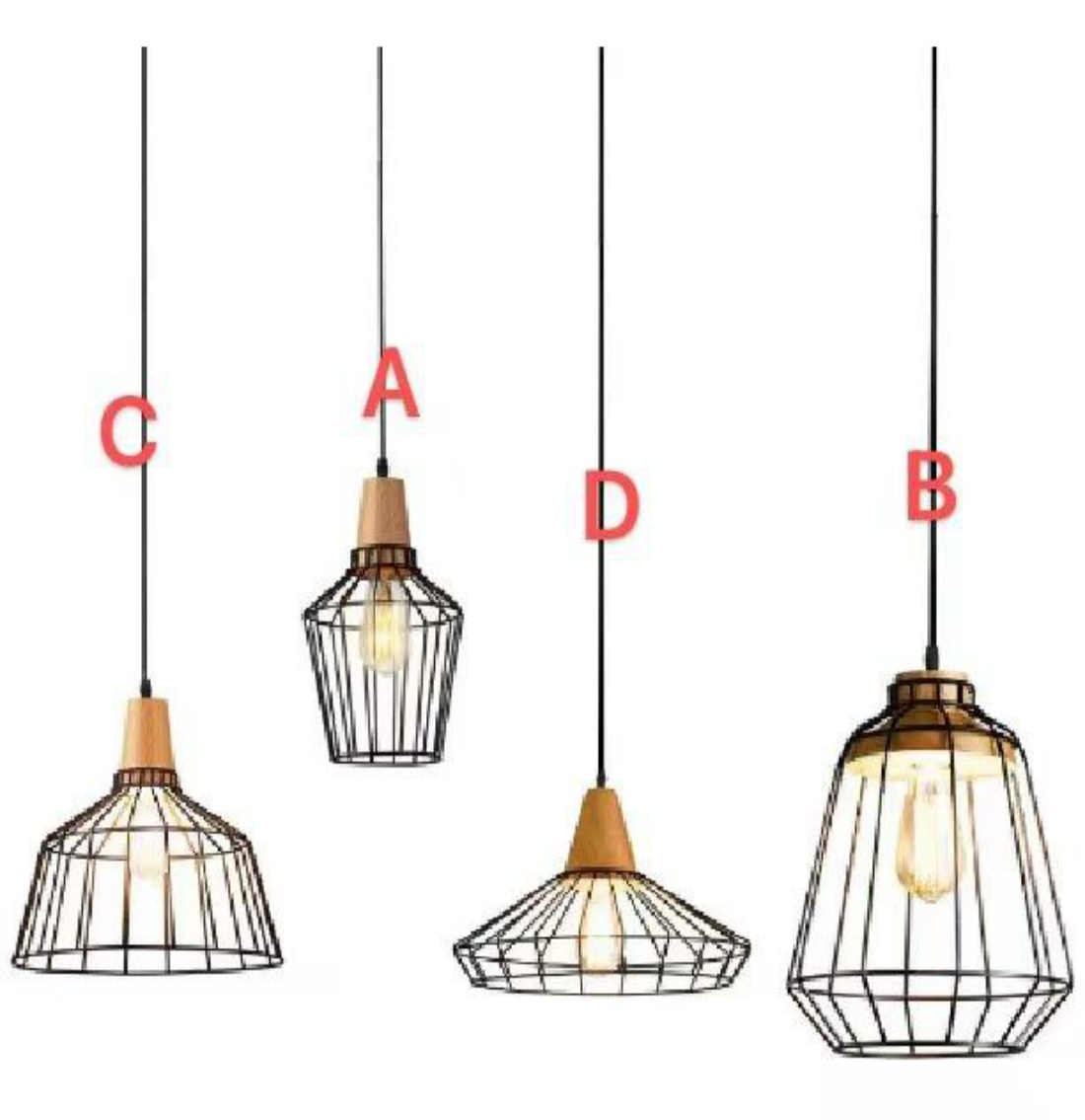 THVP-116 Wood Pendant Light Natural/Walnut