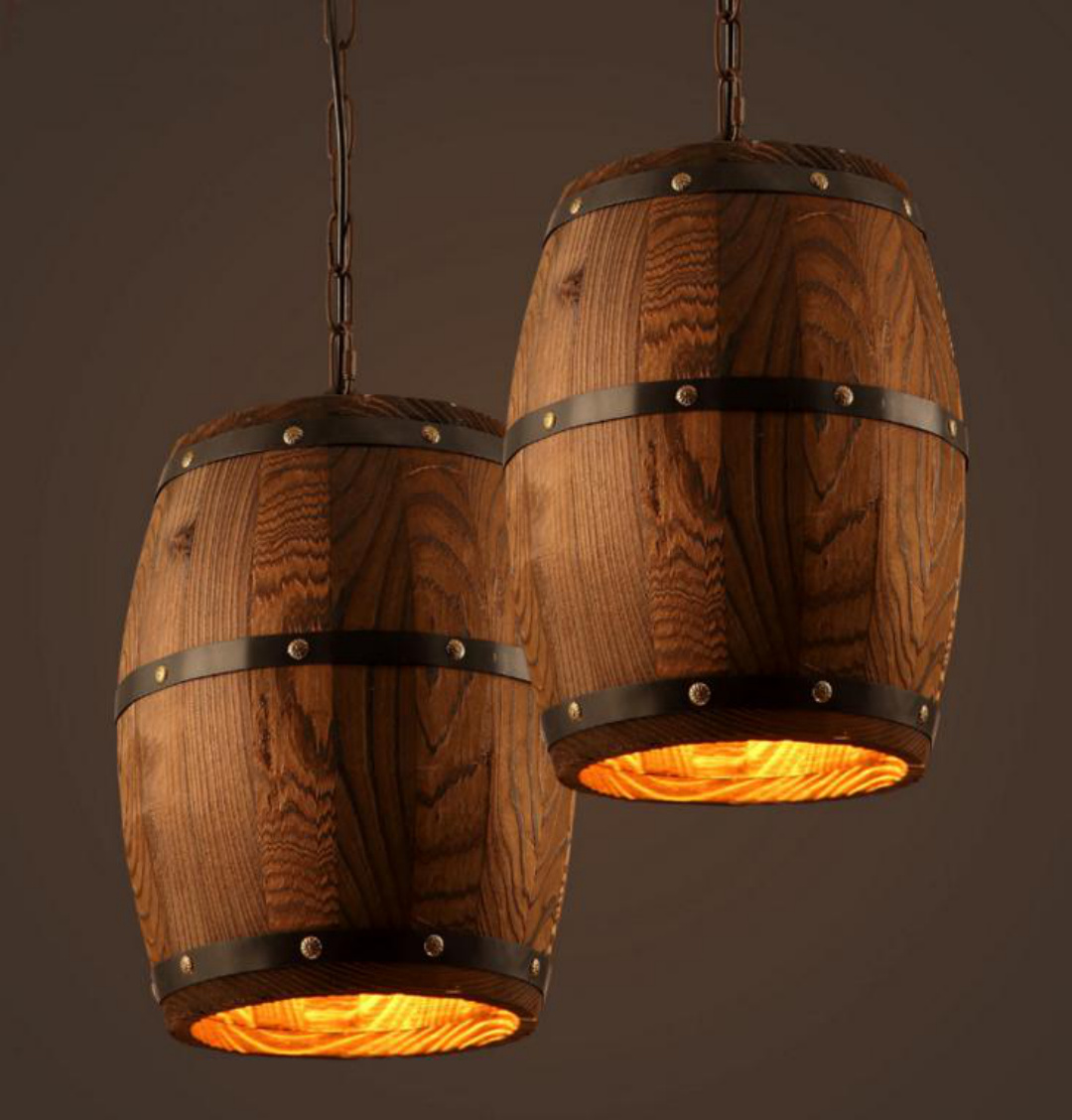 Wood & Bamboo pendant light series