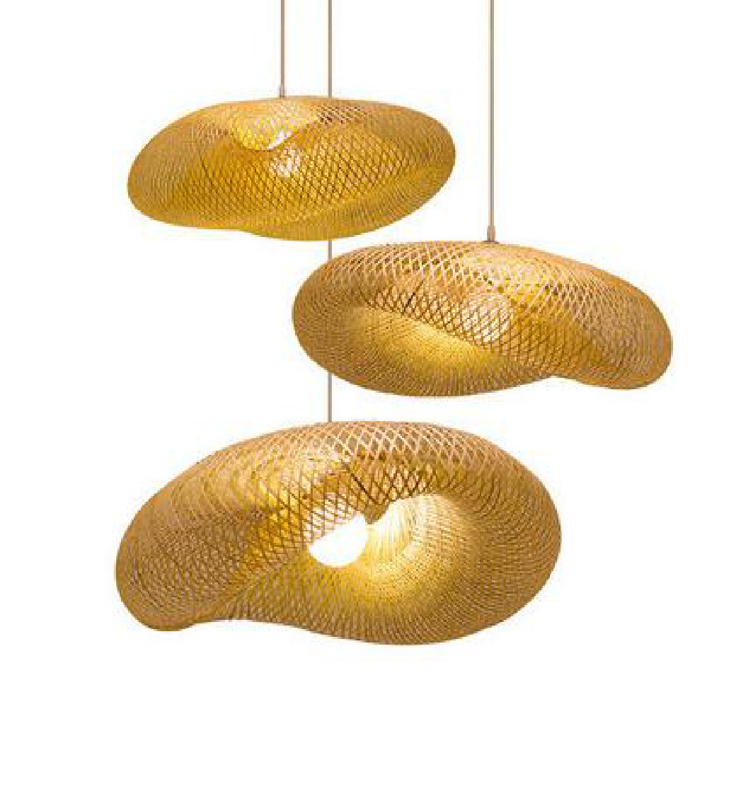 THVP-122 Bamboo Cage Pendant Natural/Walnut