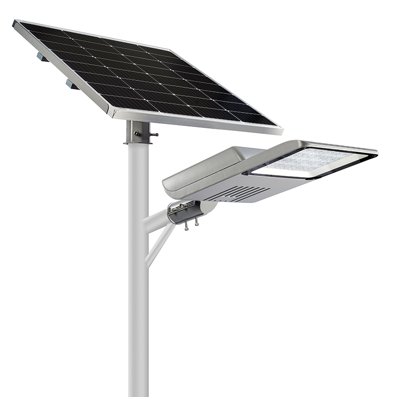 LFT 60W 80W solar street light installation on pole