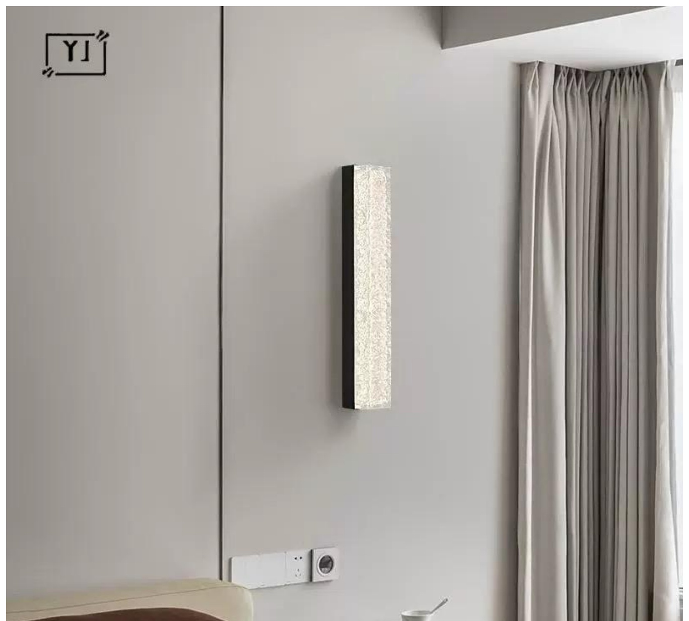 Minimalist long wall lamp (Rectangular Ceiling Rose) - THW-044 wall lamp product photo