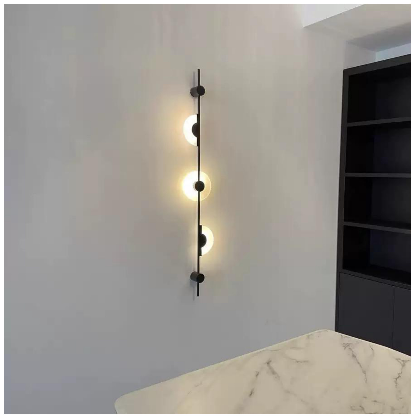Minimalist long wall lamp (Round Ceiling Rose) - THW-052 wall lamp product photo