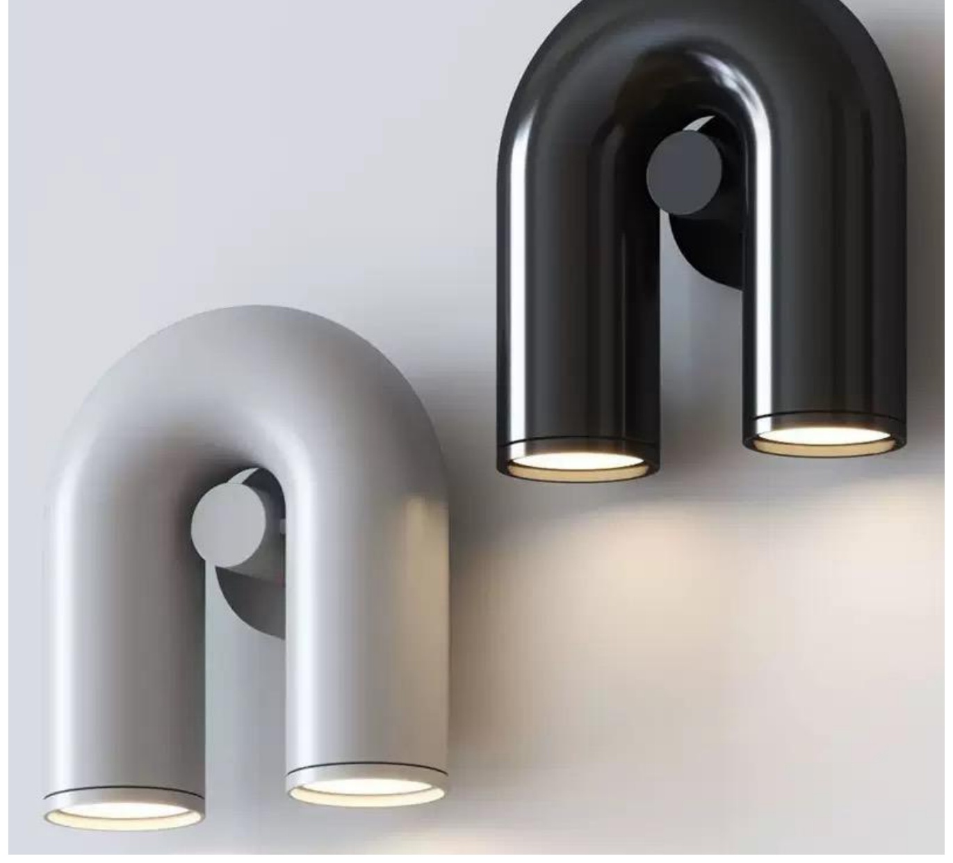 Minimalist long wall lamp (Round Ceiling Rose) - THW-057 wall lamp product photo